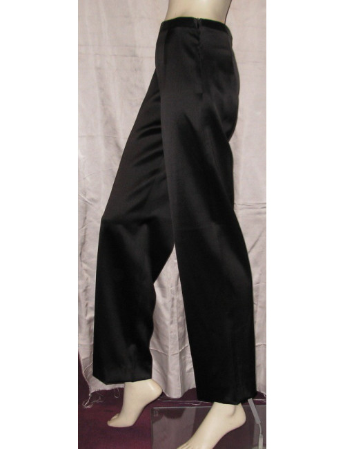 Pantalon en soie noire GIORGIO ARMANI