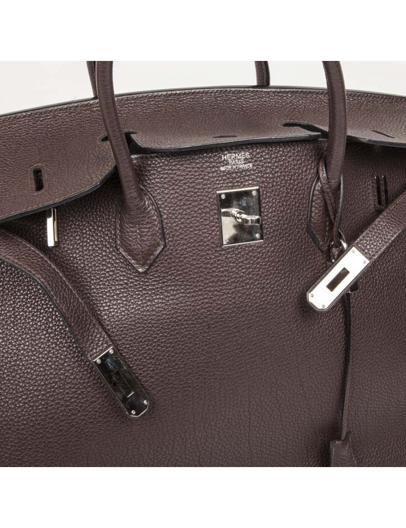 Sac Birkin 40 HERMES togo marron