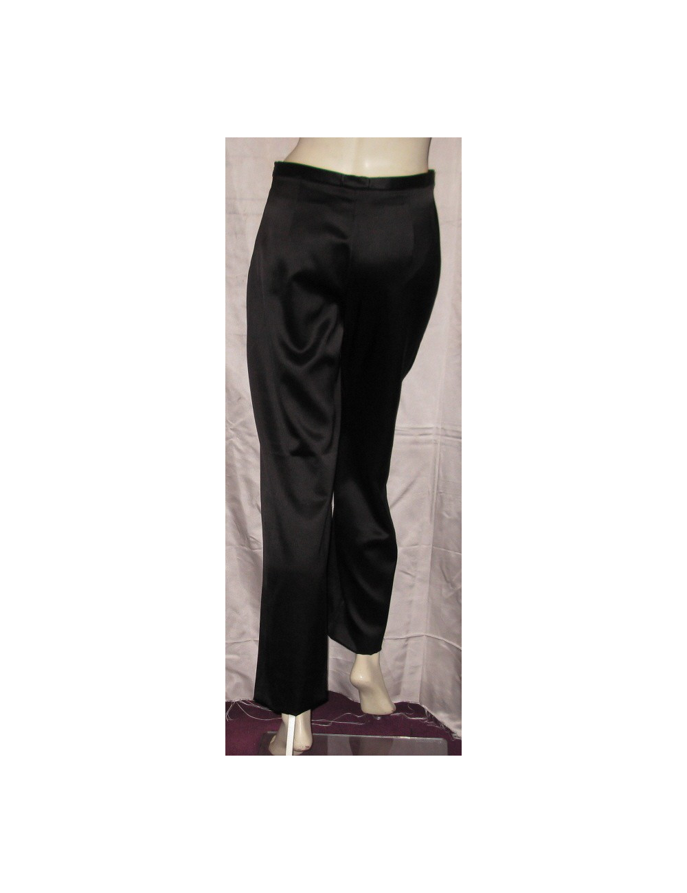 Pantalon en soie noire GIORGIO ARMANI
