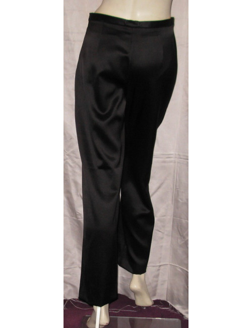 Pantalon en soie noire GIORGIO ARMANI