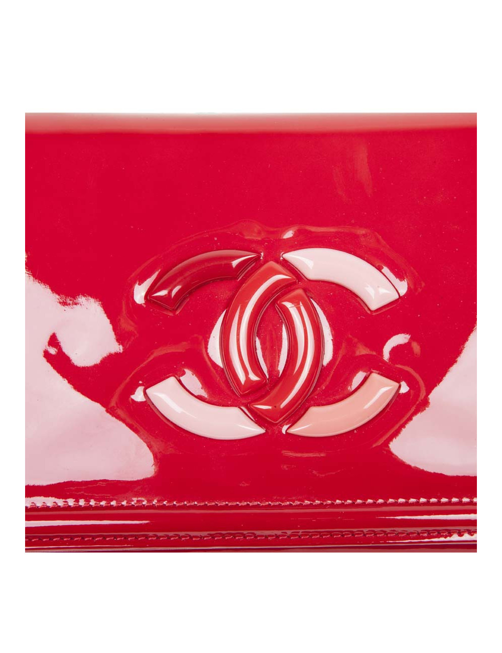 Sac CHANEL matelassé cuir et vernis rouge