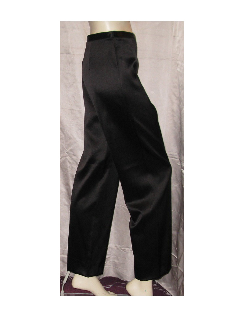 Pantalon en soie noire GIORGIO ARMANI