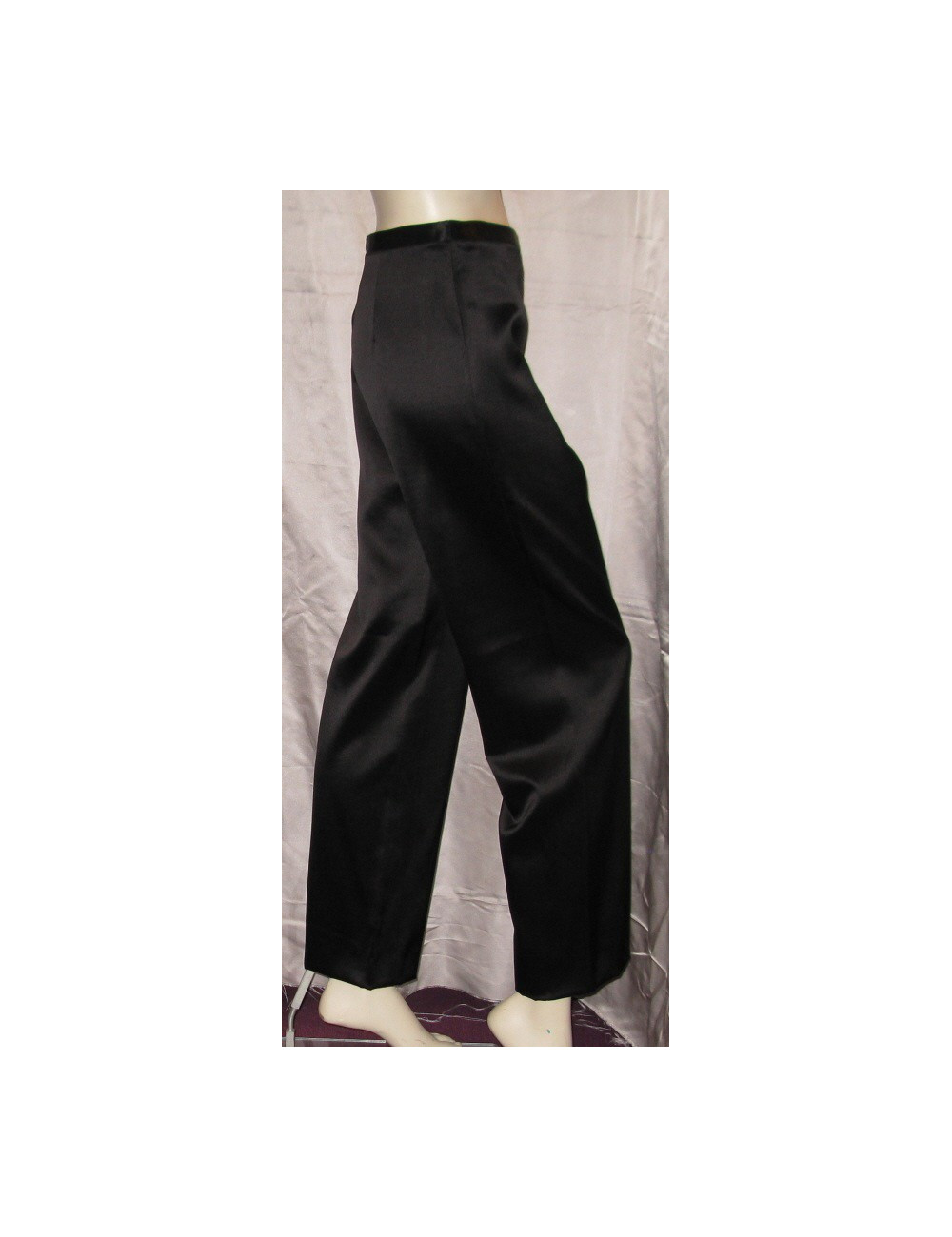 Pantalon en soie noire GIORGIO ARMANI