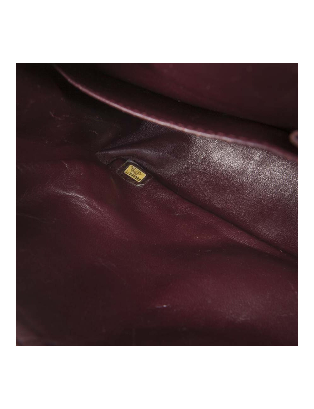 Black aged leather CHANEL 2.55 bag