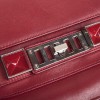 PROENZA SCHOULER PS11 double flap bag in burgundy smooth leather