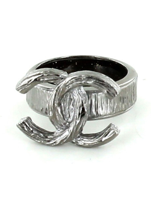 bague CHANEL double C ruthénium