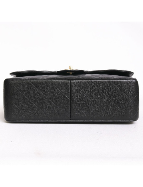 Sac jumbo CHANEL cuir caviar noir