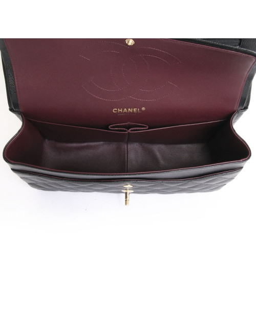 Sac jumbo CHANEL cuir caviar noir