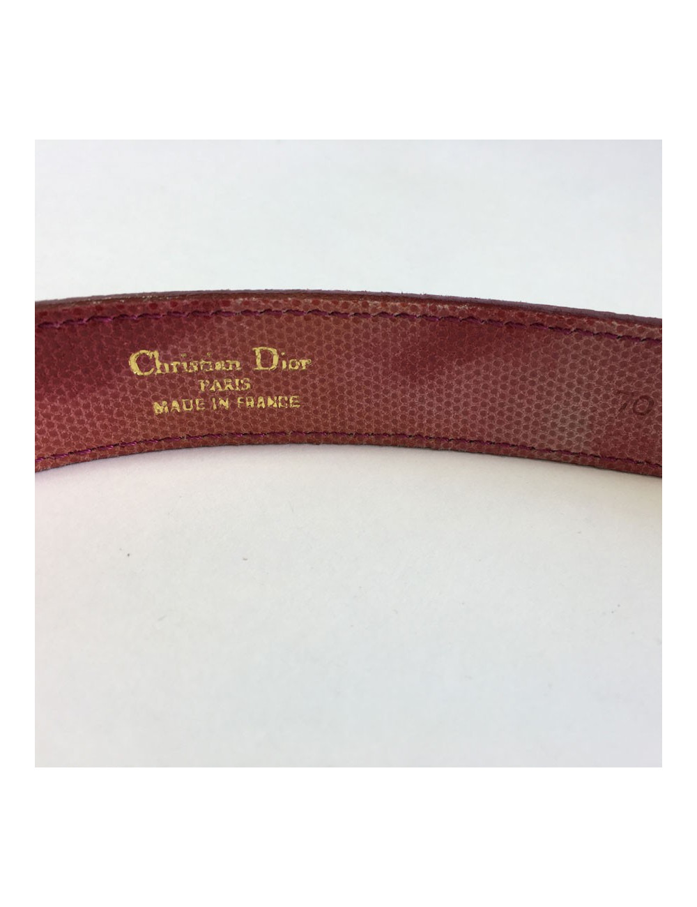 Ceinture DIOR Vintage en cuir rose Taille 70