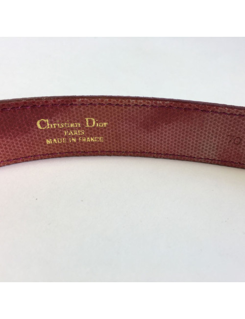 Ceinture DIOR Vintage en cuir rose Taille 70