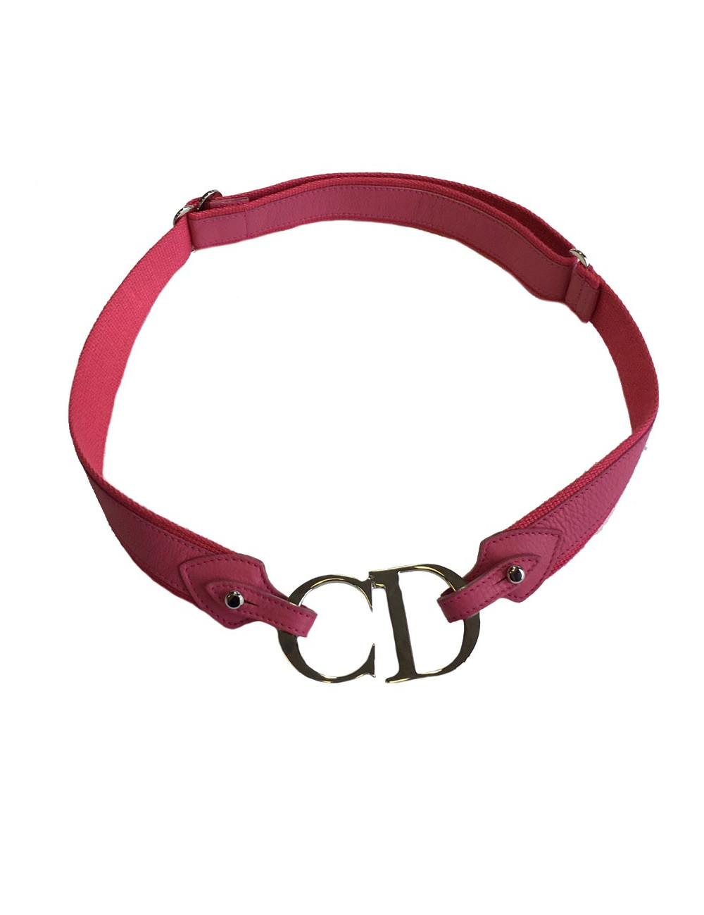 Ceinture DIOR en tissu rose 