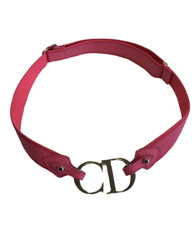 Ceinture DIOR en tissu rose 