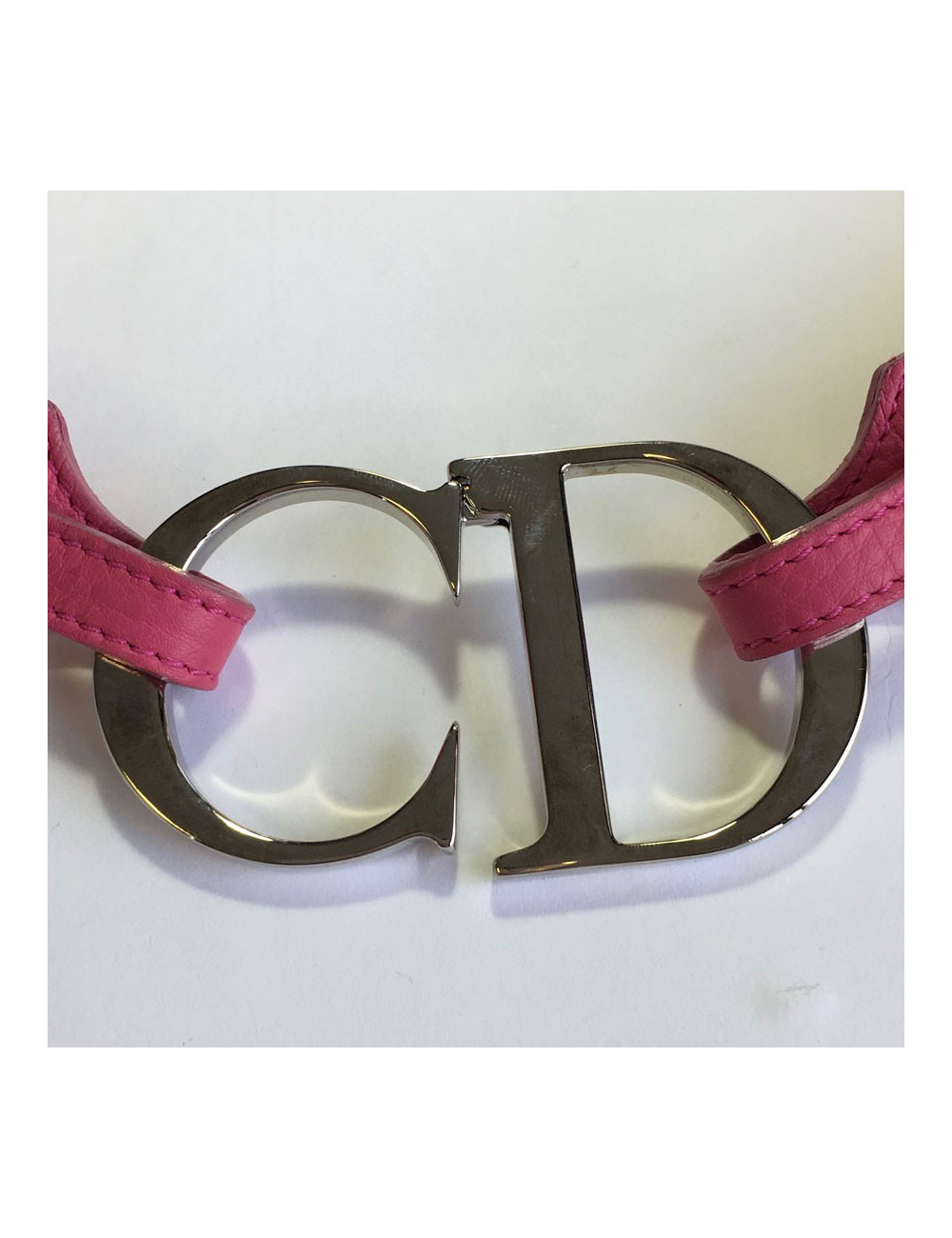 Ceinture DIOR en tissu rose 