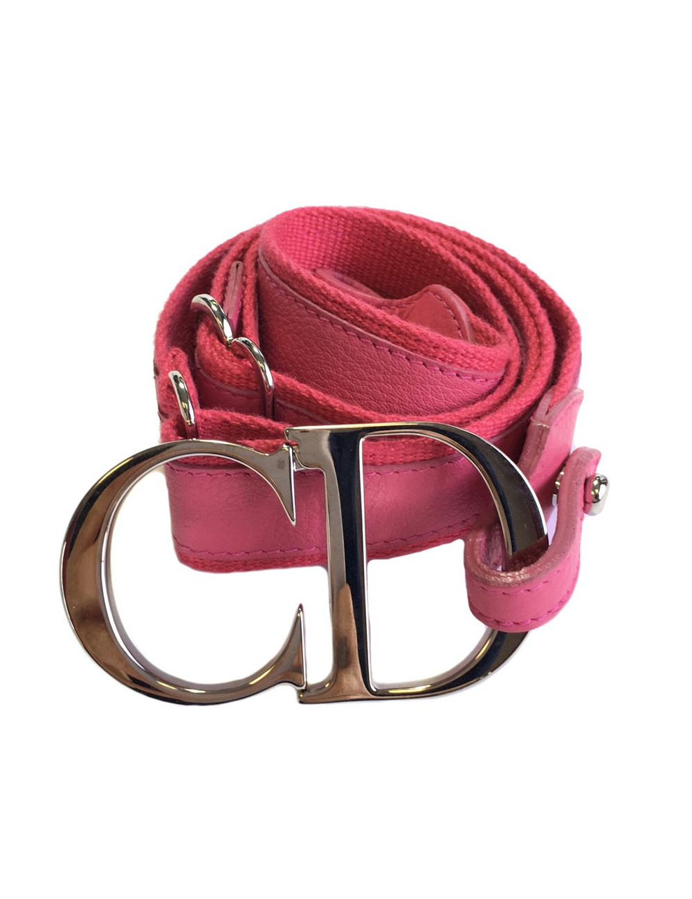 Ceinture DIOR en tissu rose 
