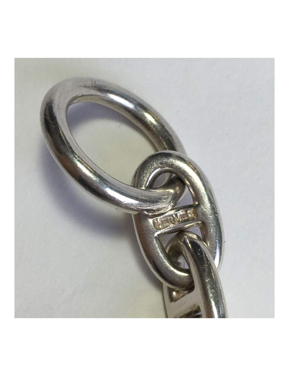 Collier HERMES chaîne d'ancre en argent massif