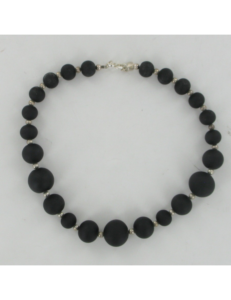 Collier boules noires mat ARTHUS BERTRAND