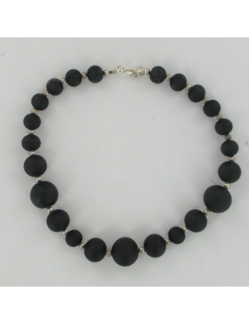 Collier boules noires mat ARTHUS BERTRAND