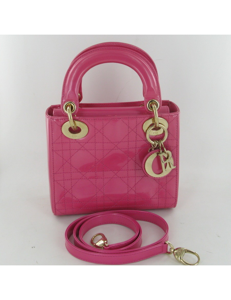 Lady Dior rose fushia vernis CHRISTIAN DIOR