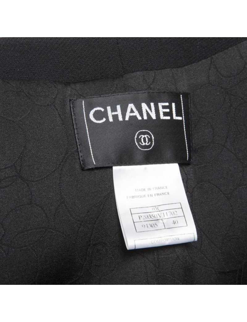 Veste CHANEL T40 noire 