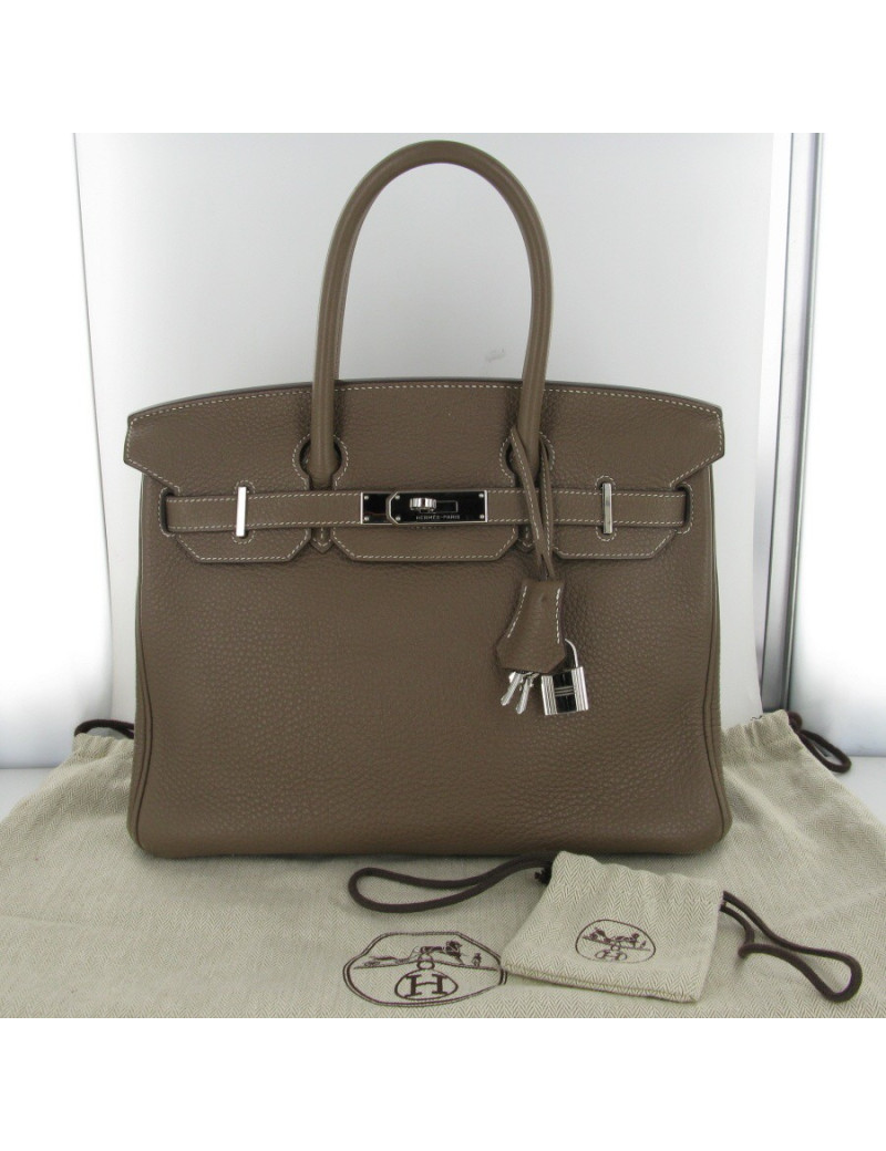 Birkin 30 taurillon Clémence Etoupe HERMES
