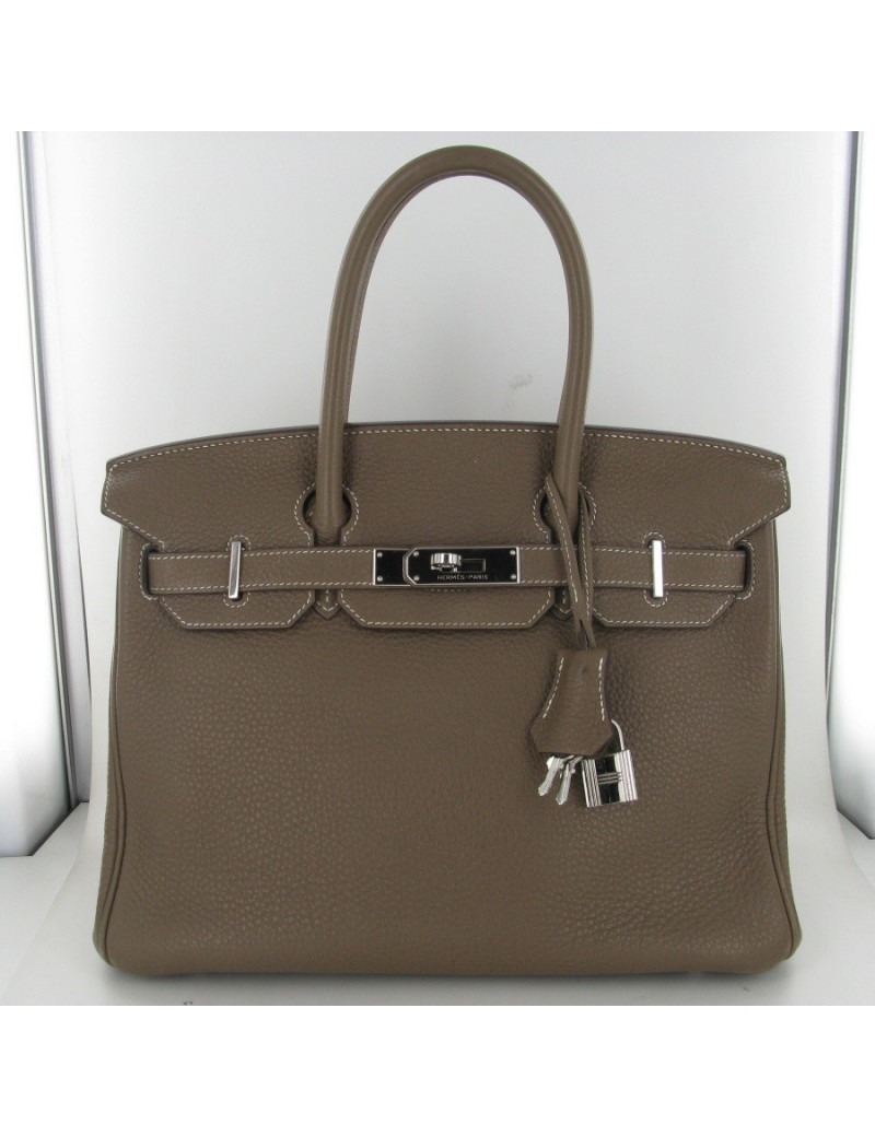 Birkin 30 taurillon Clémence Etoupe HERMES