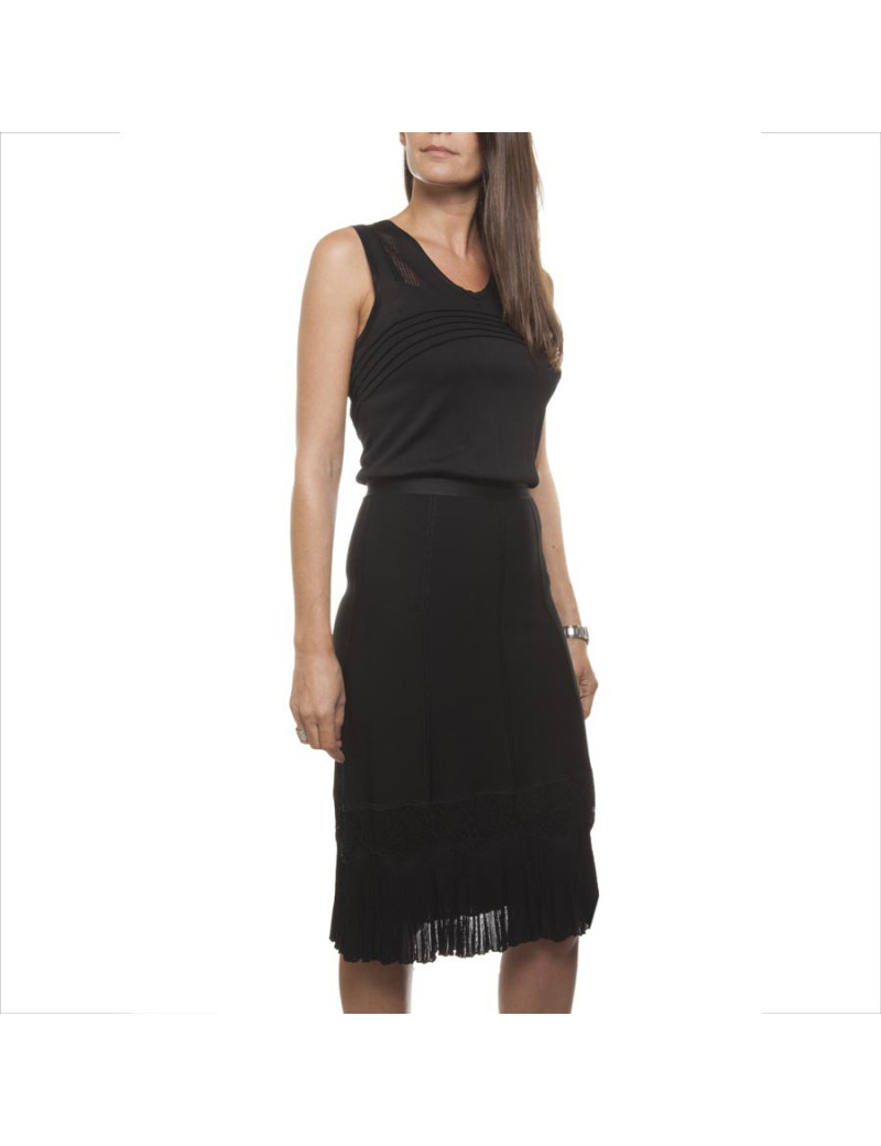 CHANEL black mesh dress size 40