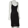 CHANEL black mesh dress size 40