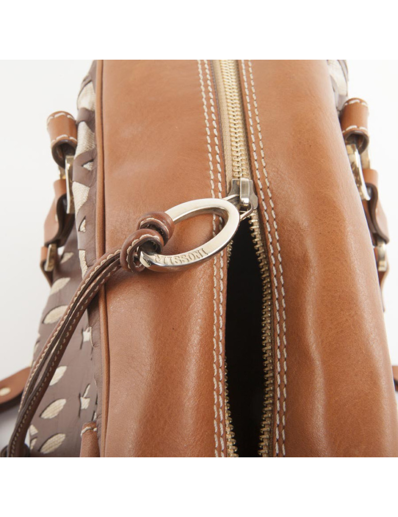 MISSONI brown leather bag