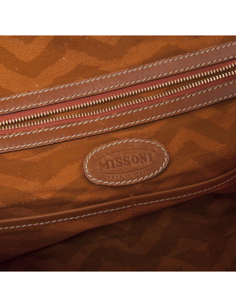 Sac MISSONI cuir marron 