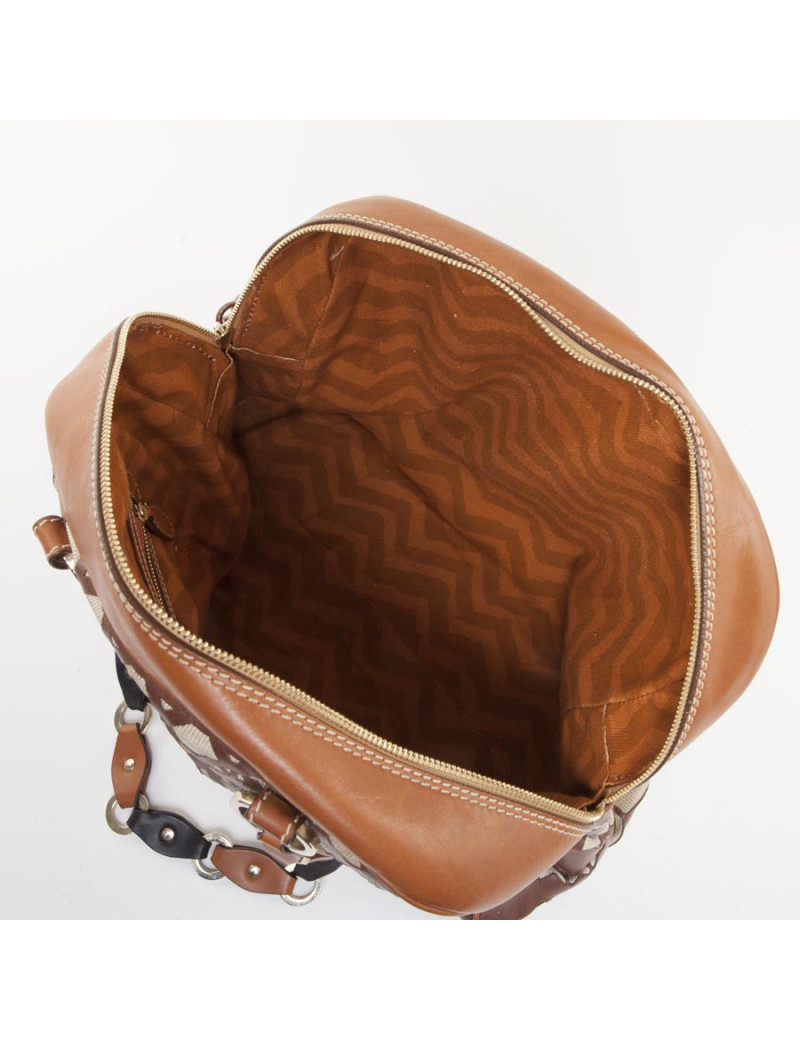 MISSONI brown leather bag