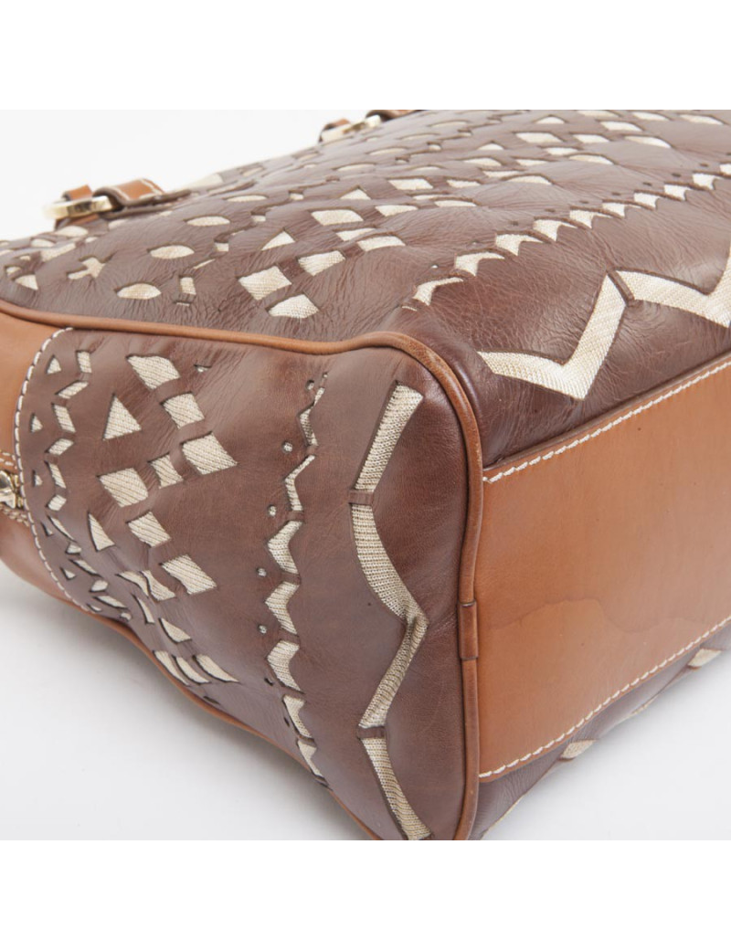 MISSONI brown leather bag