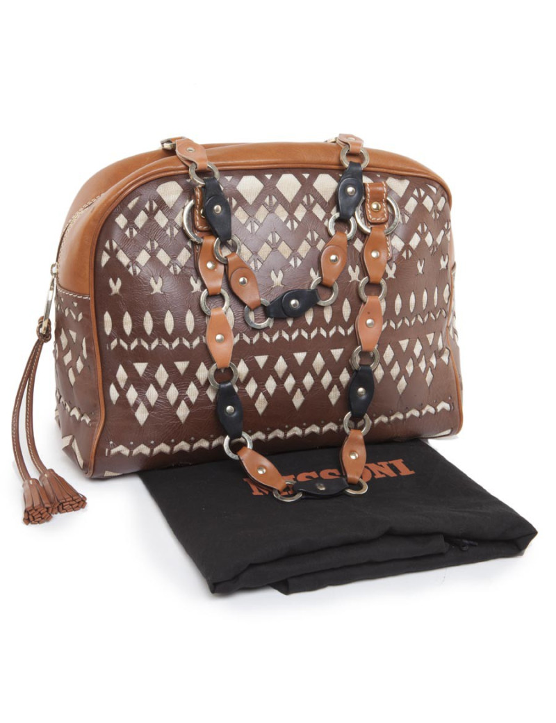 MISSONI brown leather bag