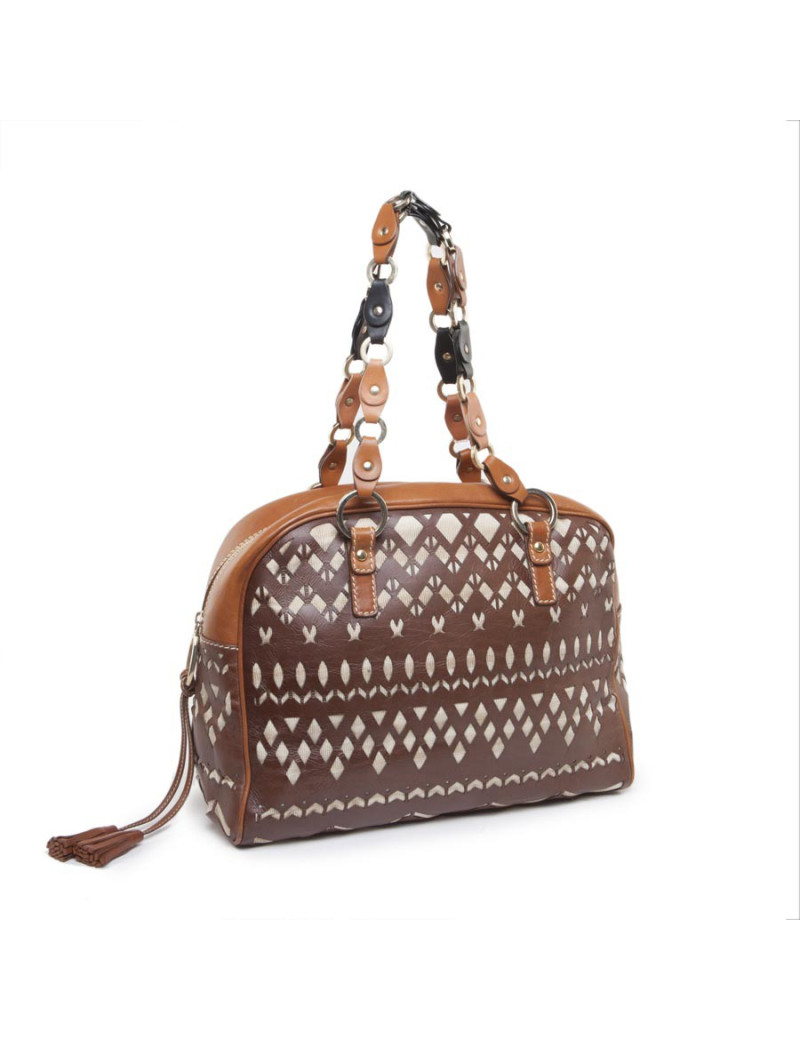 MISSONI brown leather bag