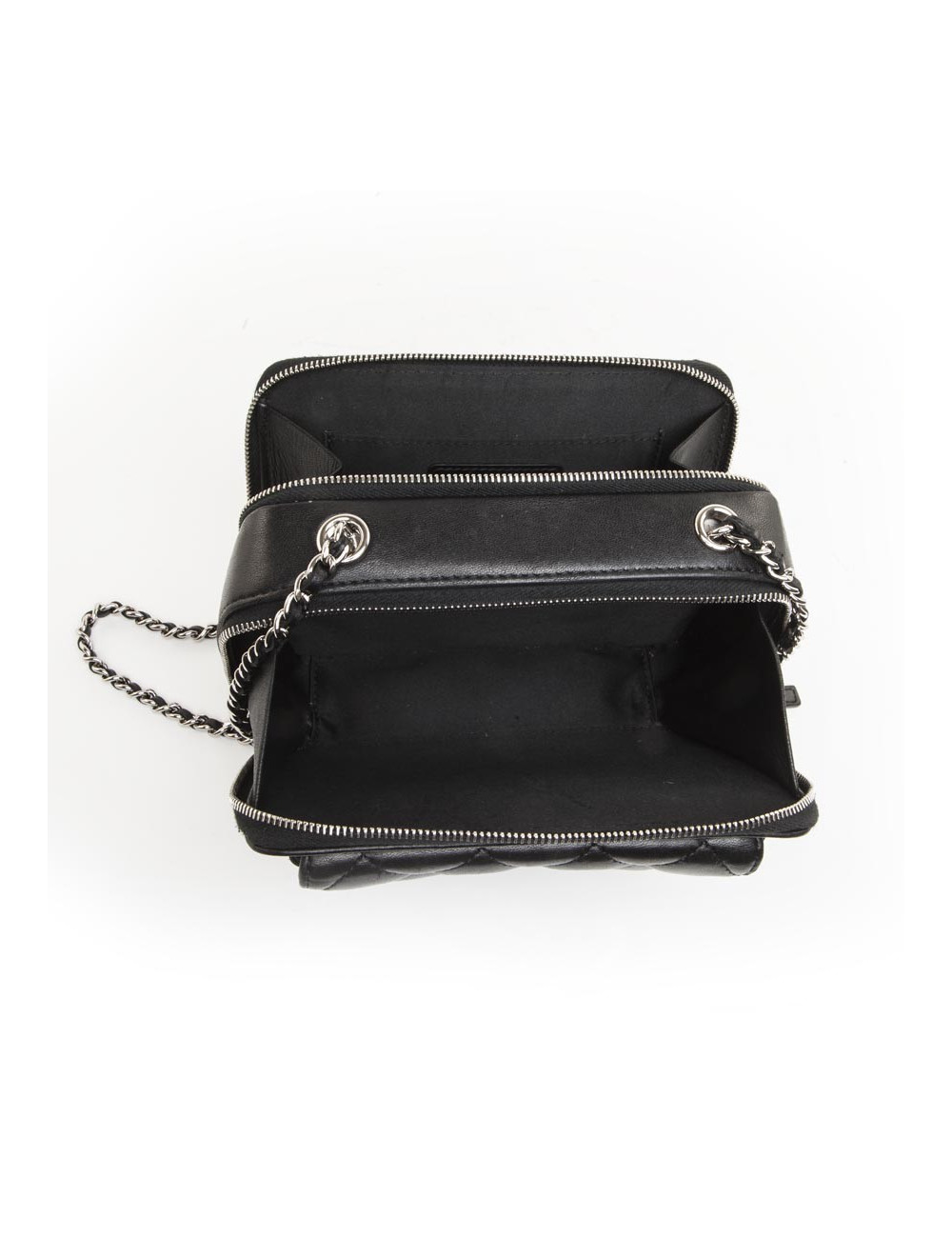 Mini sac CHANEL cuir matelassé noir 