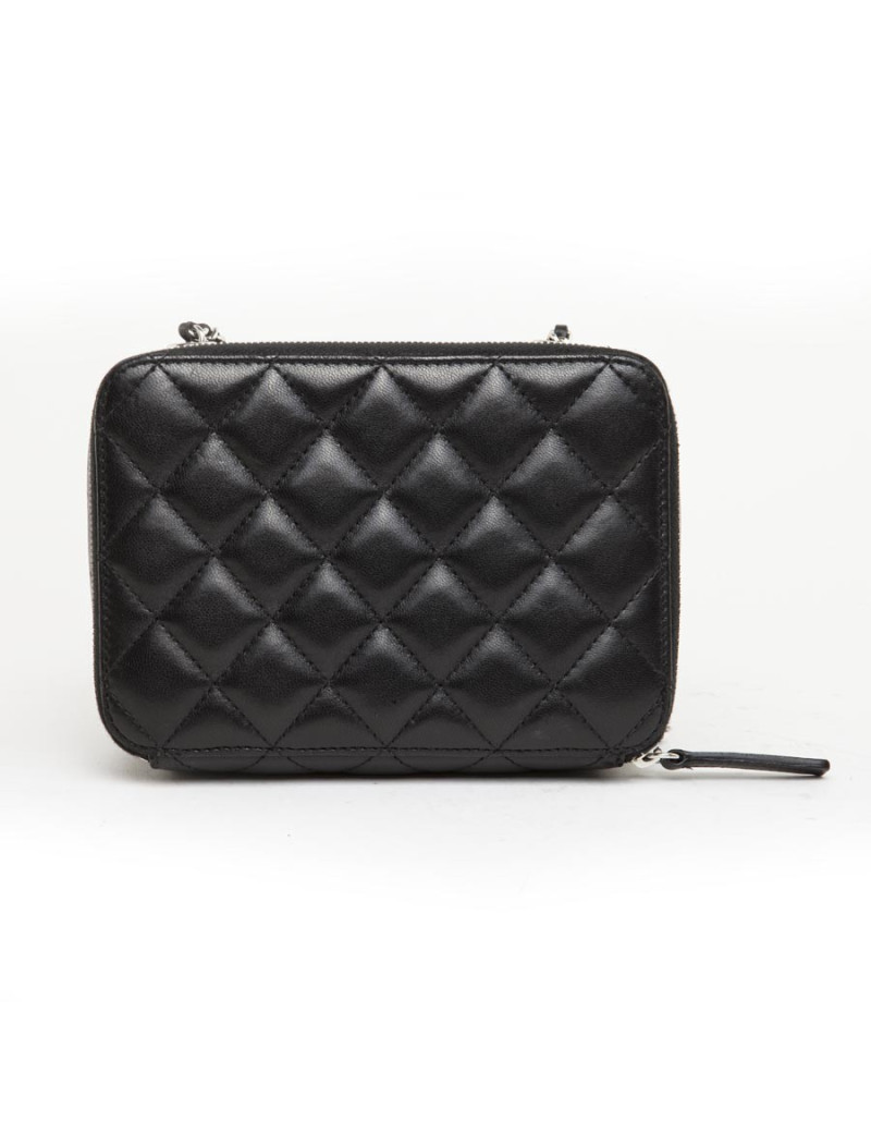 Mini sac CHANEL cuir matelassé noir 