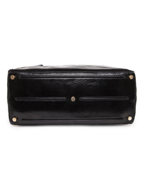 Sac Muse II YVES SAINT LAURENT cuir verni noir