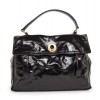 "Muse Two" YVES SAINT LAURENT patent leather black bag