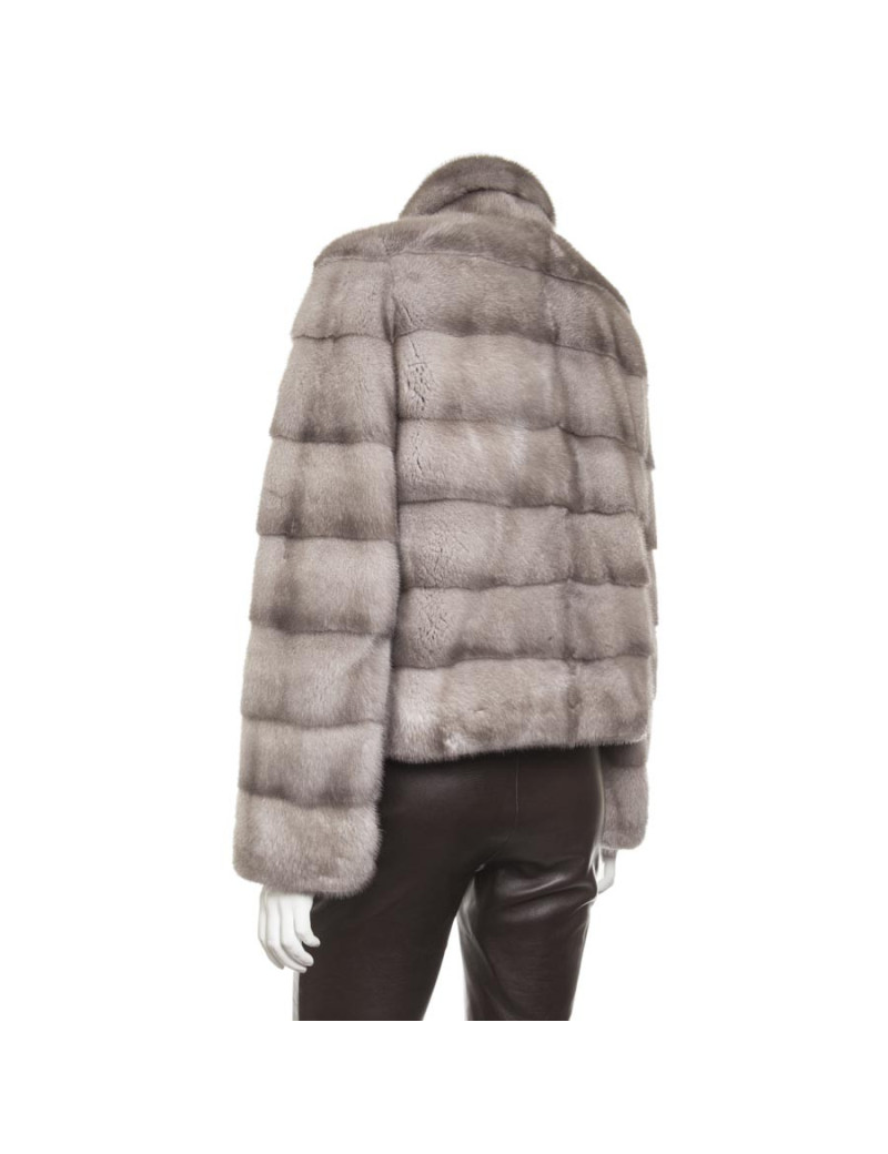 Veste RIZAL fourrure grise