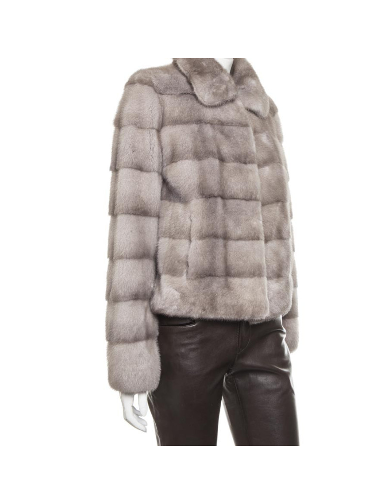 Veste RIZAL fourrure grise