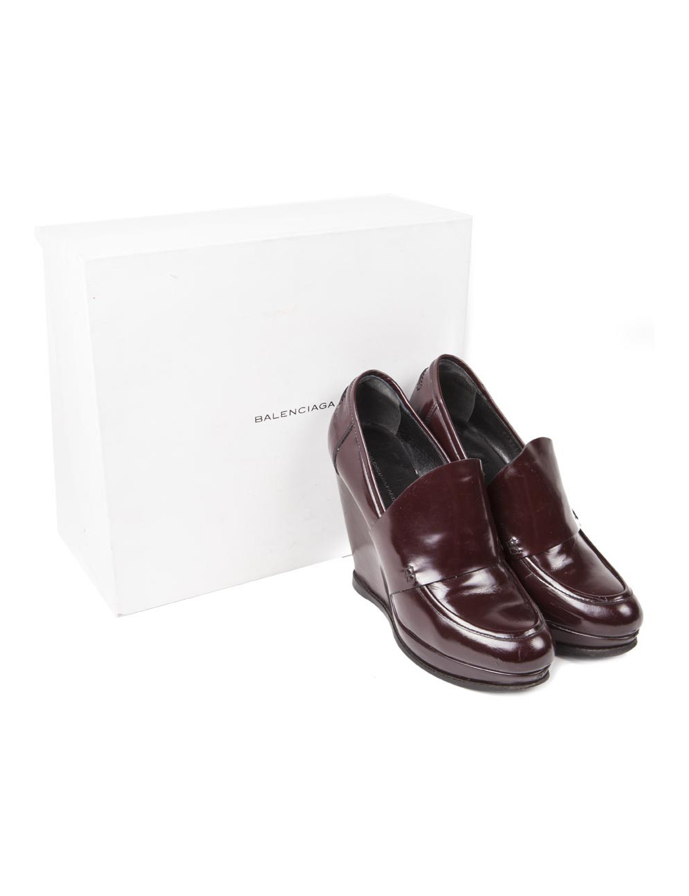 Escarpins BALENCIAGA T 40 FR cuir bordeaux