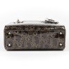 LADY D DIOR collector mini handbag in brown patent leather with DIOR printed on
