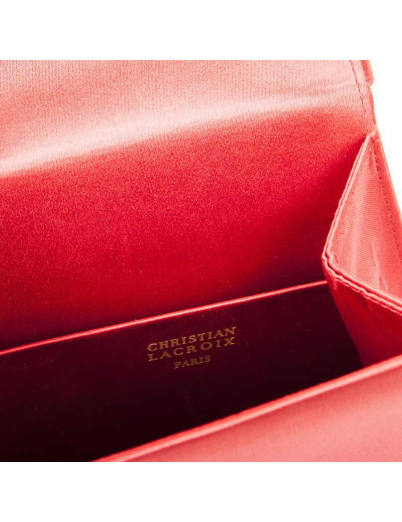 Sac du soir CHRISTIAN LACROIX satin rouge