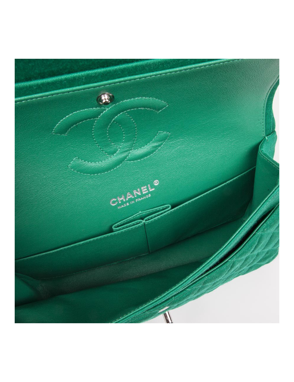 Sac 'Timeless' CHANEL jersey vert