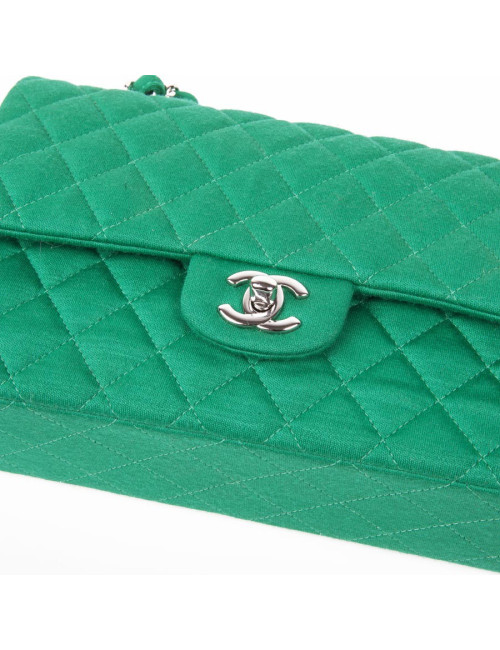 Sac 'Timeless' CHANEL jersey vert