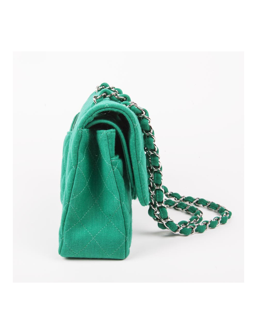 Sac 'Timeless' CHANEL jersey vert