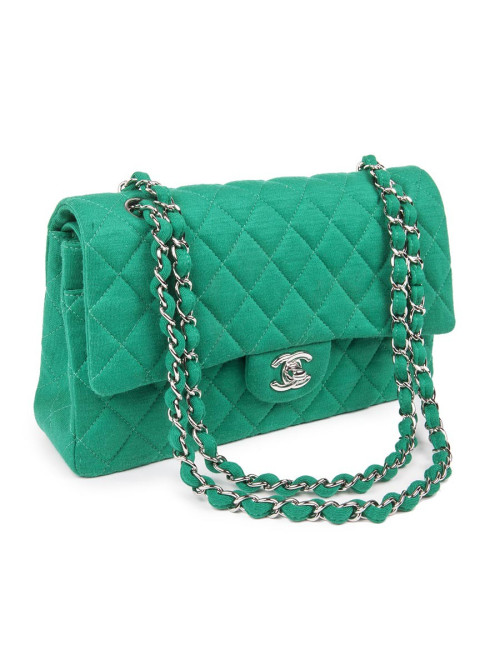 Sac 'Timeless' CHANEL jersey vert