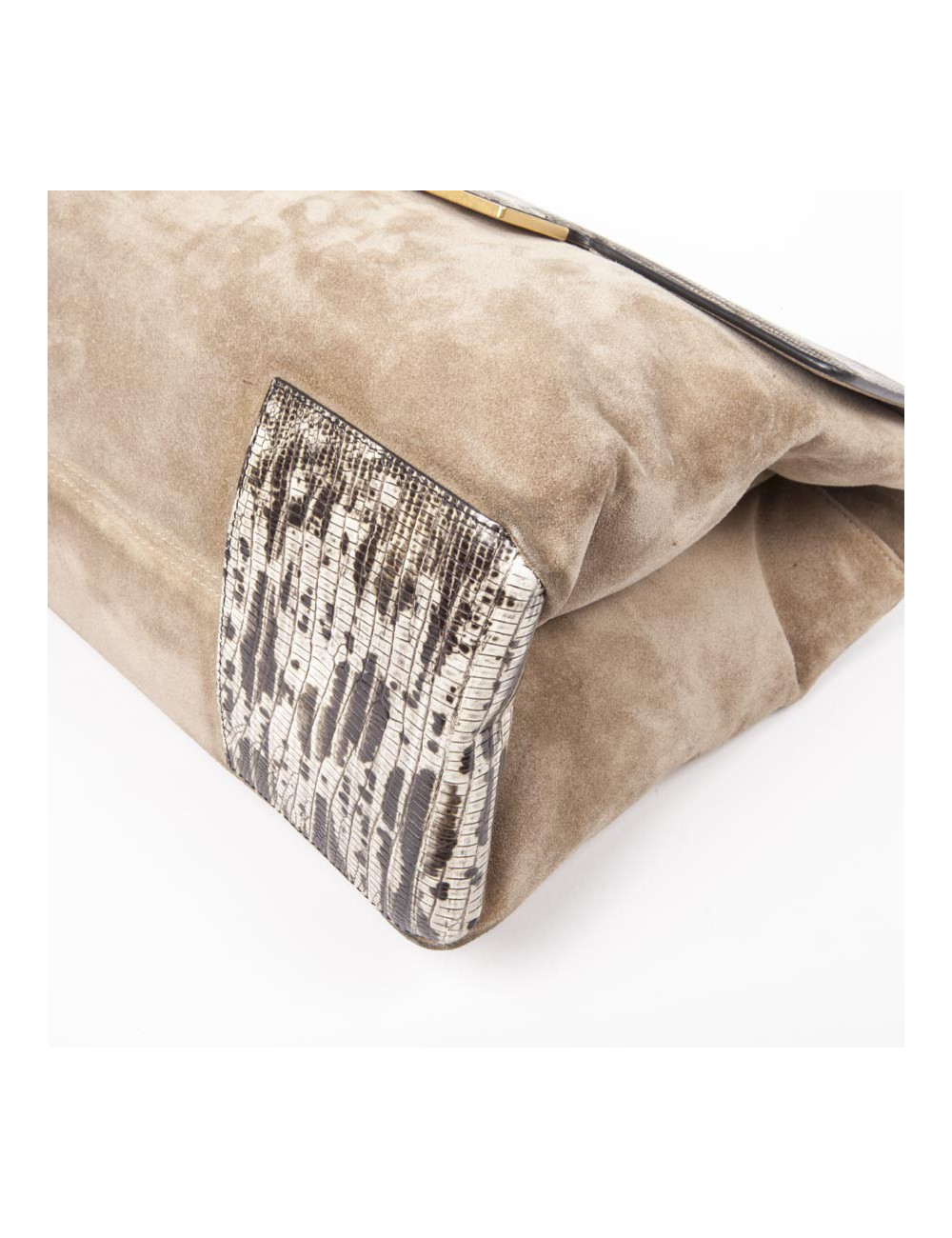 Sac LANVIN veau velours et lezard