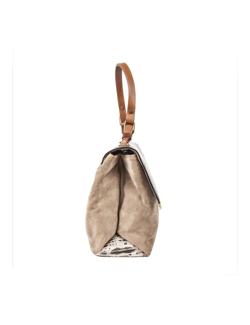 Sac LANVIN veau velours et lezard