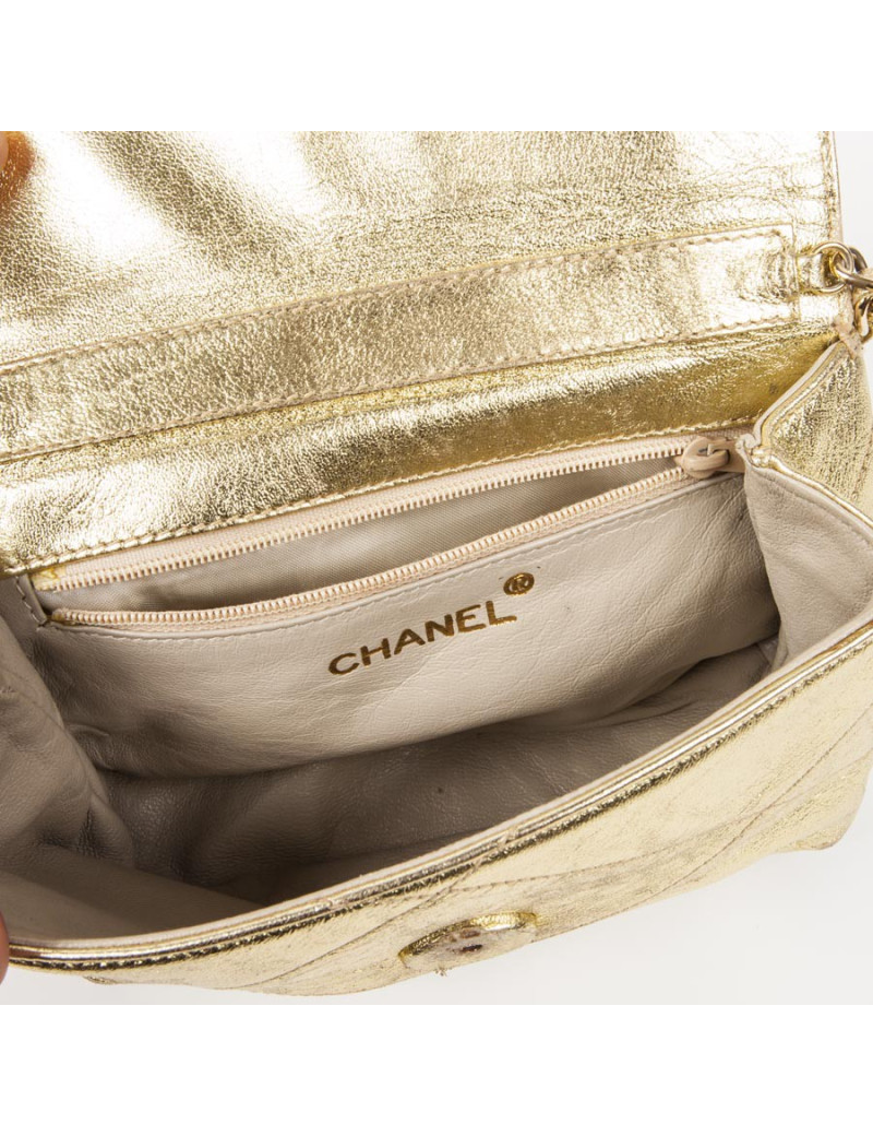 Petit sac doré CHANEL 
