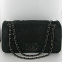 Anthracite grey iridescent leather CHANEL bag